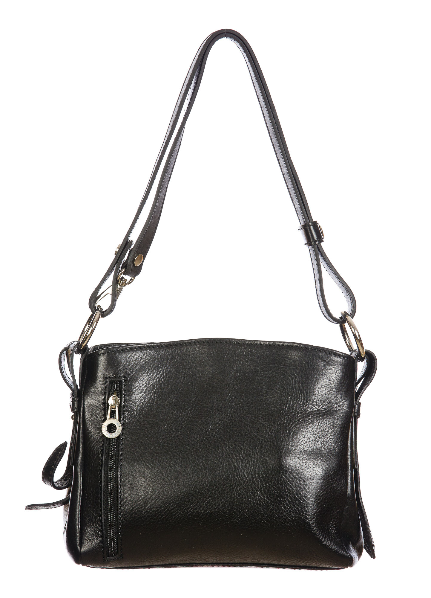 ORNELLA MINIi: ladies shoulder bag in buffered leather, color : BLACK ...
