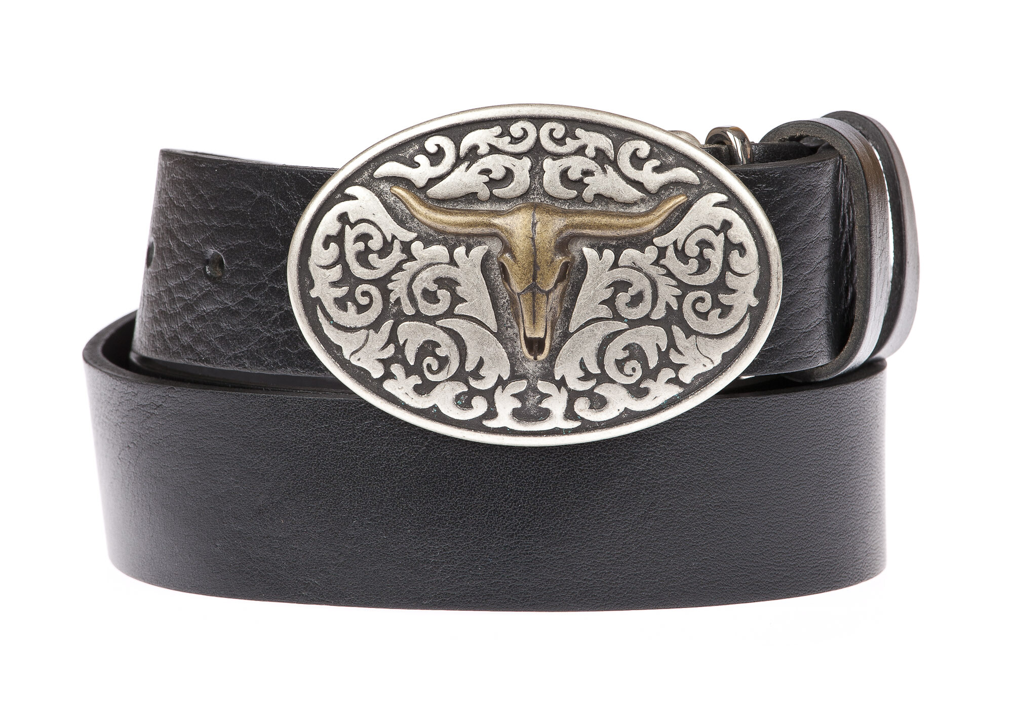 TEXAS: men's leather belt, craft buckle, color: BLACK, Made in Italy, LEATHER BELTS SPECIAL BUCKLES