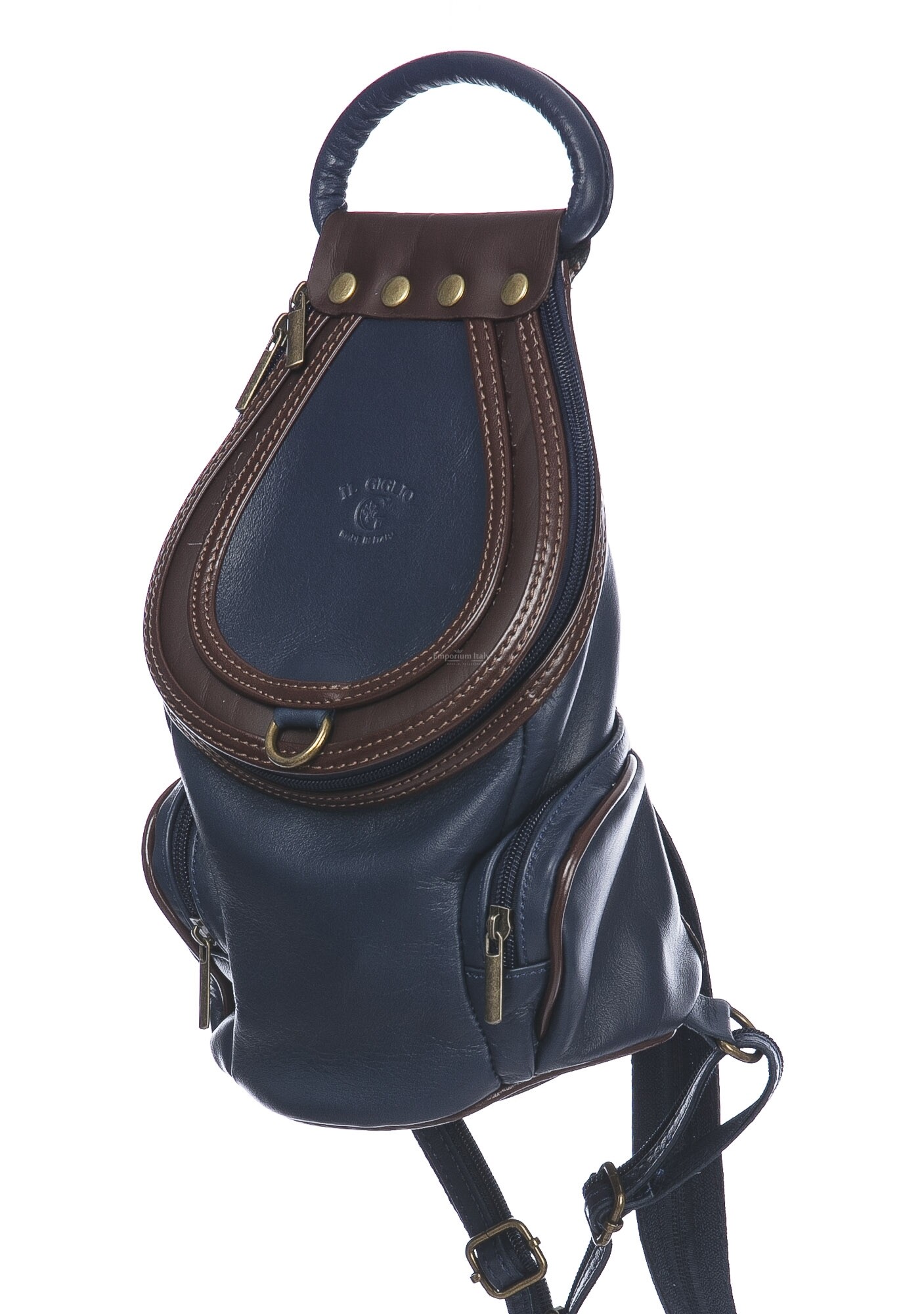 Valentino Di Max Mini Leather Backpack Made in Italy Vera Pelle