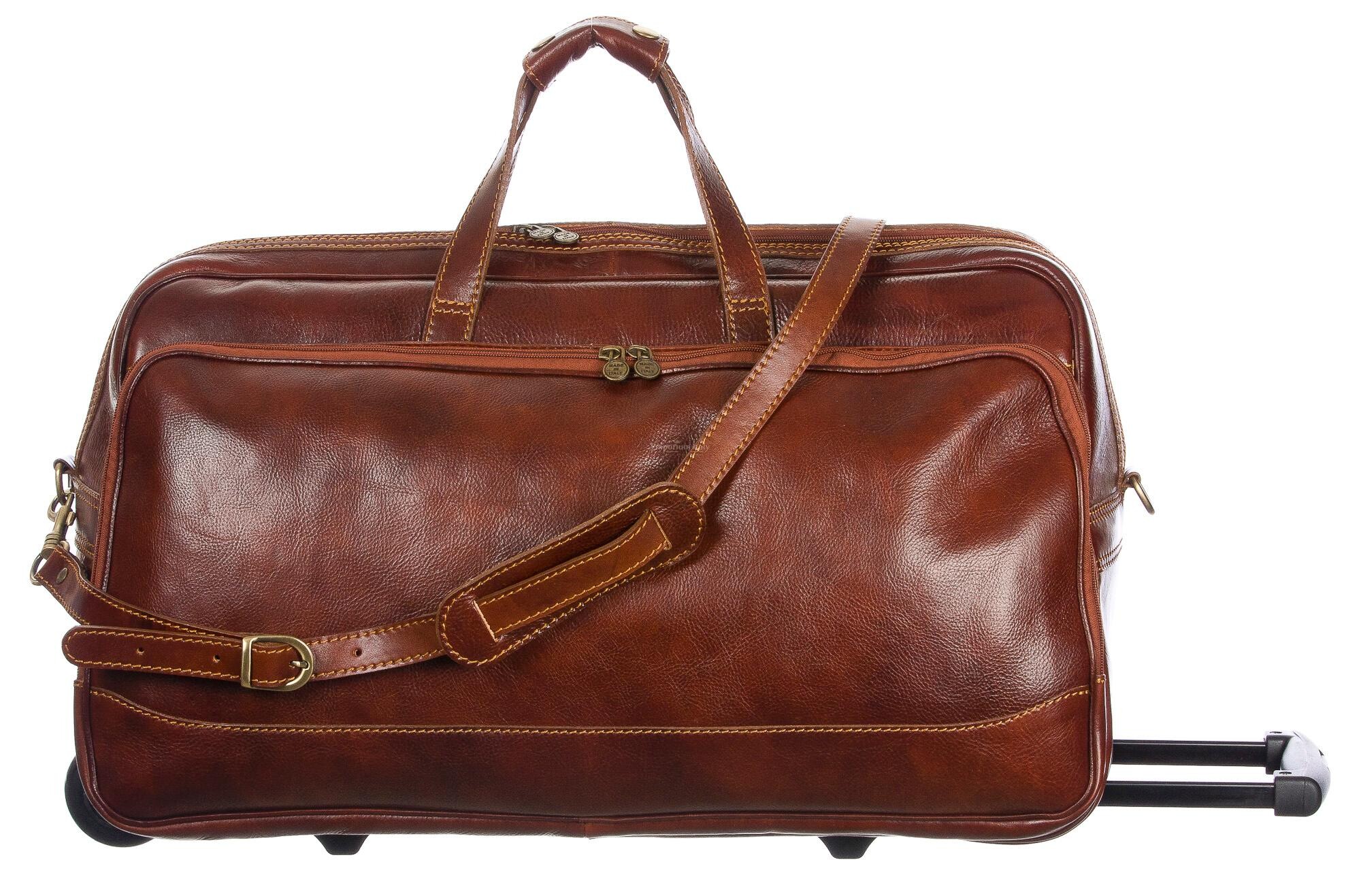 Emporium Italy, ITA Vendita Travel bag buffered real leather mod. LAMBRO  SMALL, TRAVEL LEATHER BAGS