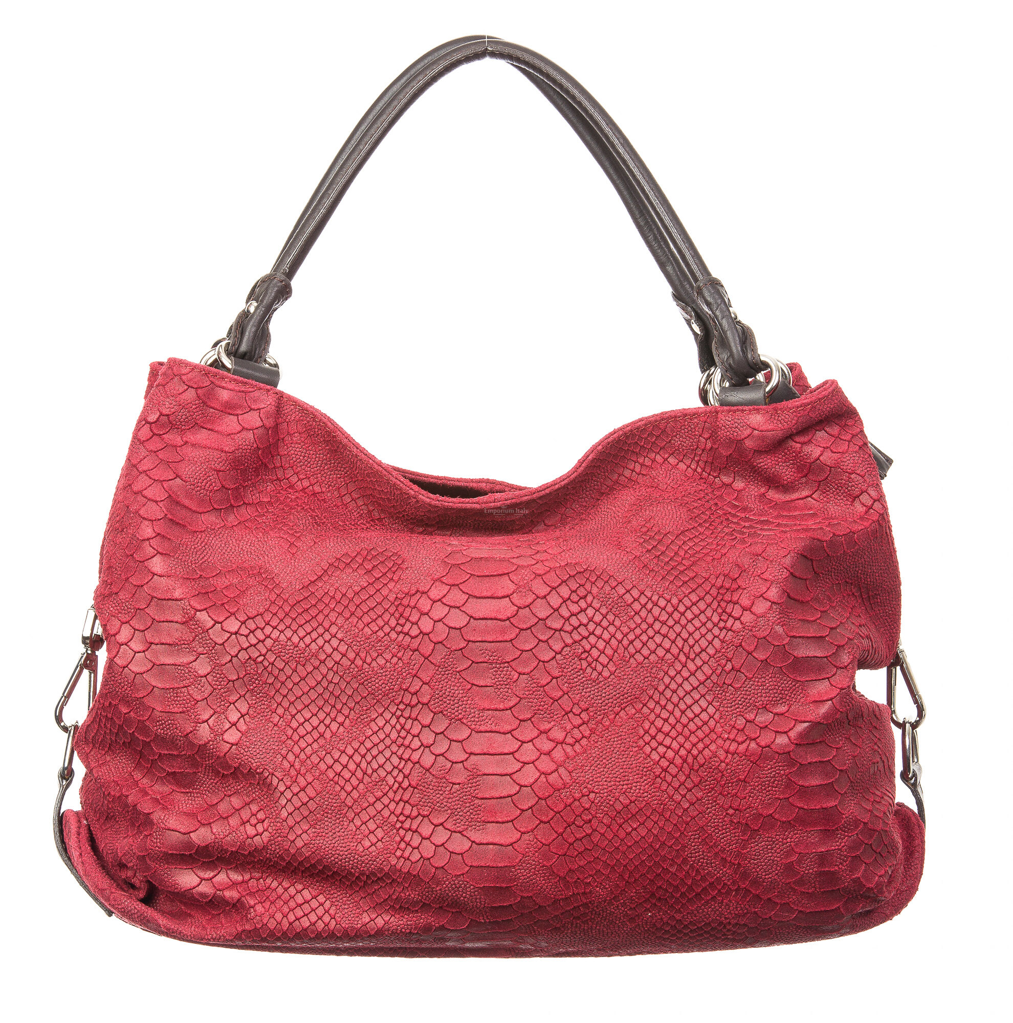 Ladies genuine leather bag CHIARO SCURO mod. DIVA, BORDO, Made in Italy ...