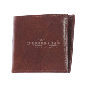 TRENTO : portafoglio uomo, in cuoio italiano, colore: MARRONE, Made in Italy