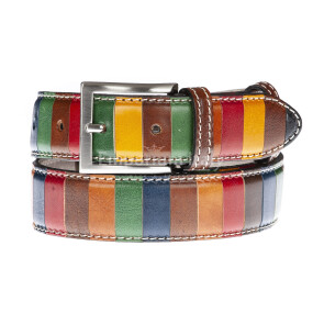 Attractive Men Multicolor Leather Belts Combo Pack of 2