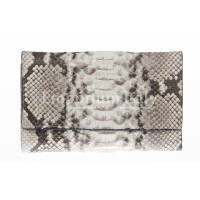  Genuine python skin wallet for woman GERBERA, CITES, GREY ROCK colour, SANTINI, MADE IN ITALY