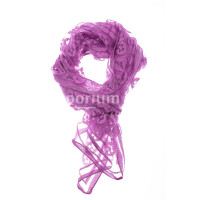Spring scarf for woman PESCA, floral design, PURPLE colour, EMPORIUM ITALY