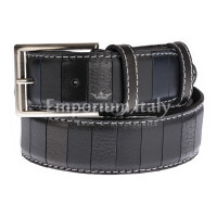 Genuine leather belt for man NARNI, MULTICOLOUR, handcrafted by Chiaroscuro, MADE IN ITALY