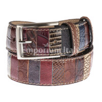 Genuine leather belt for man NARNI, MULTICOLOUR, handcrafted by Chiaroscuro, MADE IN ITALY.