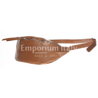 Pouch bag for woman in genuine leather, MOIRA BIG, color brown, CHIAROSCURO, Made in Italy