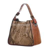  Genuine leather bag ANITA, color MULTICOLOR, CHIAROSCURO, MADE IN ITALY