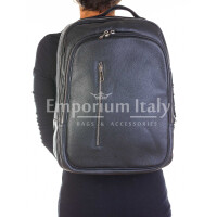 Monte KILIMANGIARO : рюкзак мужская / женская из мягкой кожи, цвет: ЧЁРНЫЙ, производство Италия
