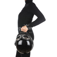 Рюкзак-шлем Eros с плечевым ремнем, Косплей Стимпанк, эко-кожа, черный цвет, ARIANNA DINI DESIGN