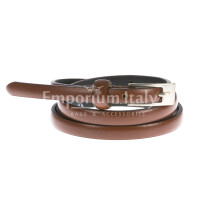 Cintura donna in vera pelle GIULY mod. LISBONA colore MARRONE Made in Italy