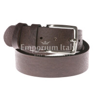 Mens buffered real leather belt mod. RIO, color dark brown