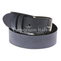 Mens buffered real leather belt mod. RIO, color blue