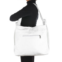 OLIVIA : bag / backpack, soft leather, color : white, Made in Italy
