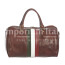 COMO MAXI : borsa da viaggio in cuoio, tricolore, colore : TESTAMORO, Made in Italy