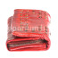 GABICCE: portafoglio in vera pelle tamponata di alta qualità realizzato artigianalmente, colore ROSSO, Chiaroscuro Made in Italy