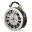 Borsa Ben Numbers con orologio funzionante con tracolla, in Stile Steampunk, ecopelle, colore nero/bianco, ARIANNA DINI DESIGN