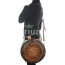Borsa Royal Clock con orologio funzionante con tracolla, Cosplay Steampunk, ecopelle, colore marrone, ARIANNA DINI DESIGN