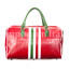Borsa da viaggio uomo / donna in vera pelle, bandiera Italiana CHIAROSCURO mod. TIMAVO, colore ROSSO, Made in Italy.