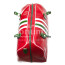 Borsa da viaggio uomo / donna in vera pelle, bandiera Italiana CHIAROSCURO mod. TIMAVO, colore ROSSO, Made in Italy.
