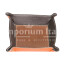 Mens / ladies leather pocket emptier CHIAROSCURO mod HARRY, BROWN / DARK BROWN, Made in Italy.