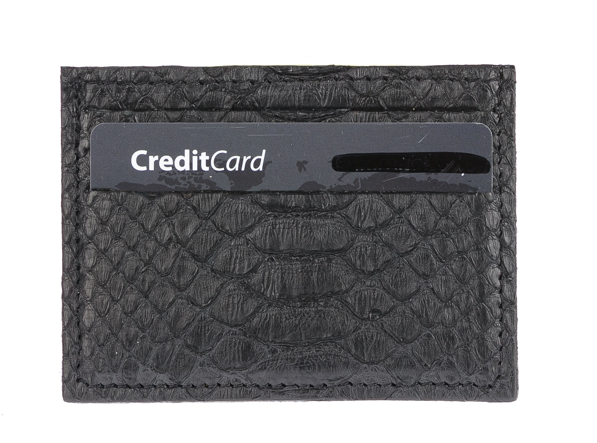 Genuine python leather credit card holder unisex ZANZIBAR, CITES