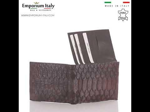Portafoglio in pelle di pitone da uomo ABU DHABI certificato CITES TESTA MORO SANTINI MADE IN ITALY